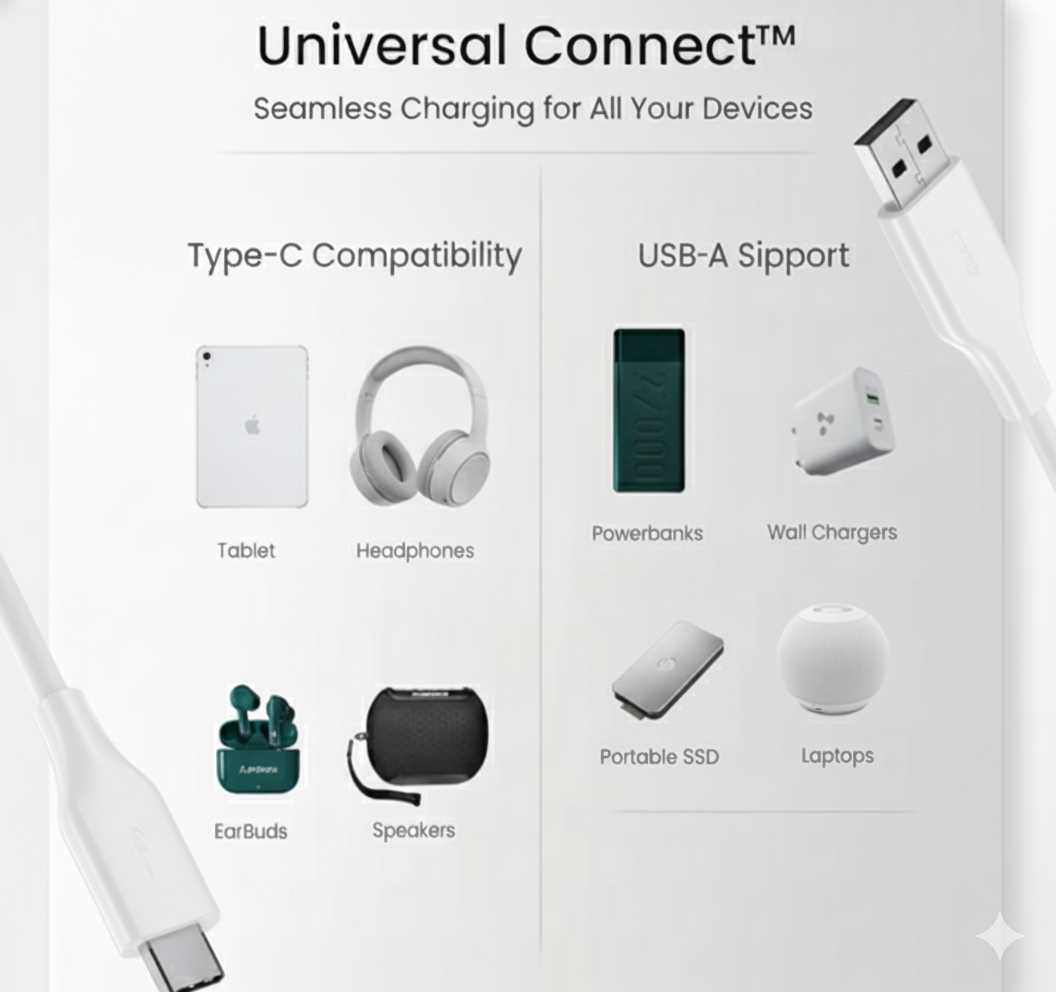 Bajtimes 30W USB to USB-C Cable, White, Data Sync and Charging Cable - Image 3