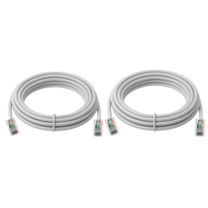 2 PCS CAT6 Ethernet LAN Cable 1 Meter – High Speed 1000 Mbps RJ45 Network Internet Cable for Router, Laptop, PC & Modem