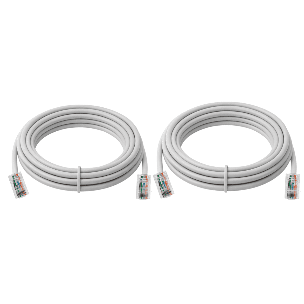 2 PCS CAT6 Ethernet LAN Cable 1 Meter – High Speed 1000 Mbps RJ45 Network Internet Cable for Router, Laptop, PC & Modem